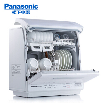 パナソニック6セクの食器式卓上食器洗い機80℃除菌乾燥独立式全自動家庭用NP-T 1 HECN（銀河灰）