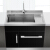 欧诚の集积水槽の食器洗い机の一体机の引出式の家庭用の全自动8セイトの4合の1杯のセトリの黒色WQP 8-02