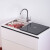 （vicoo）水槽式家庭用食器洗い機埋め込み式食器洗い機全自動皿洗濯機の白いダブ溝